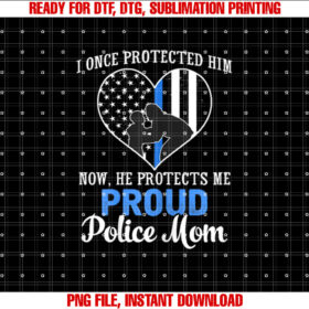 Police Mom I Once Protected Him Now He Protects Me T T-shirt