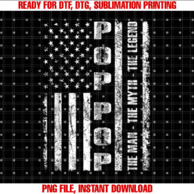 Pop Pop the Man the Myth the Legend Us Flag T-shirt
