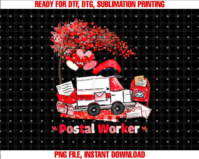 Postal Worker Valentines Day Postal Truck Mailman Mail Lady T-shirt