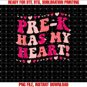 Prek Has My Heart Funny Valentines Day Teacher Student T-shirt