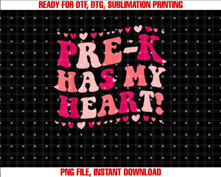 Prek Has My Heart Funny Valentines Day Teacher Student T-shirt