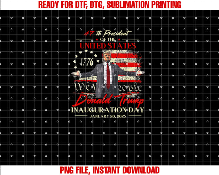 President Donald Trump Inauguration Day 2025 47Th Usa Flag T-shirt