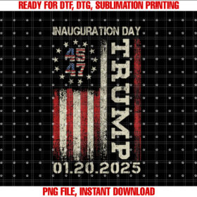 President Donald Trump Inauguration Day 2025 American Flag T-shirt