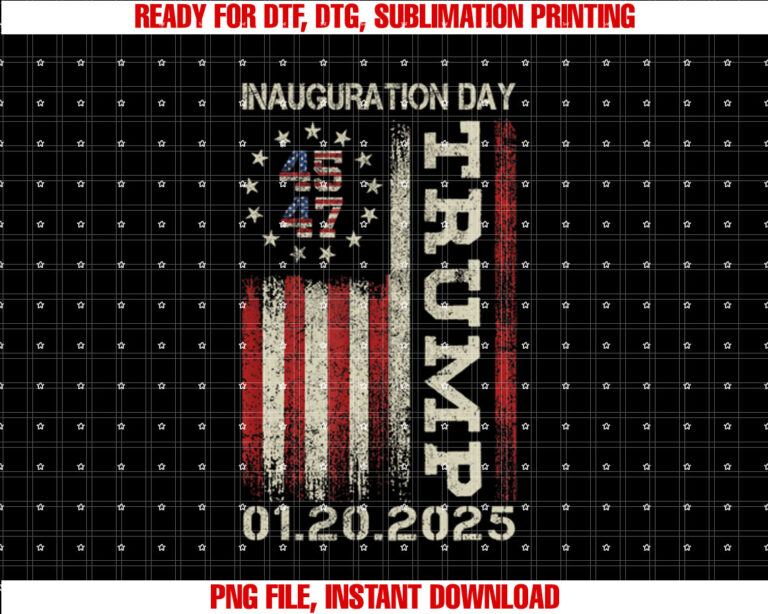 President Donald Trump Inauguration Day 2025 American Flag T-shirt