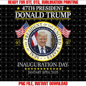 President Donald Trump Inauguration Day 2025 on Back T-shirt