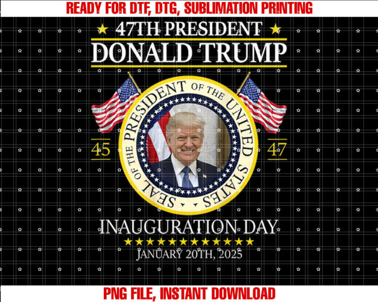 President Donald Trump Inauguration Day 2025 On Back T-shirt