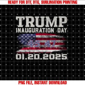 President Donald Trump Inauguration Day 2025 Usa Flag T-shirt