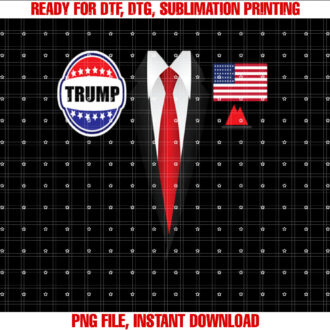 President Trump Suit Halloween Lazy Costume Flag T-shirt
