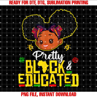 Pretty Educated History Kids Girls African T-shirt