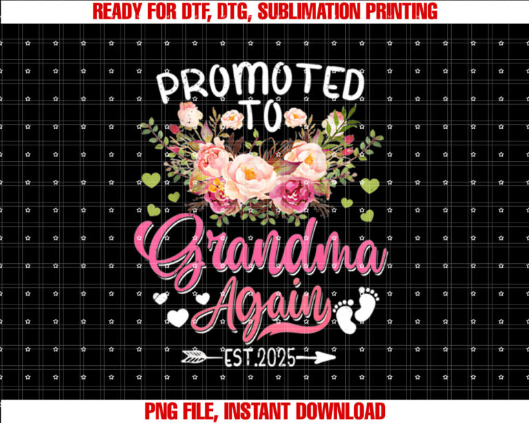 Promoted To Grandma Again Est 2025 Pregnancy Announcement T-shirt