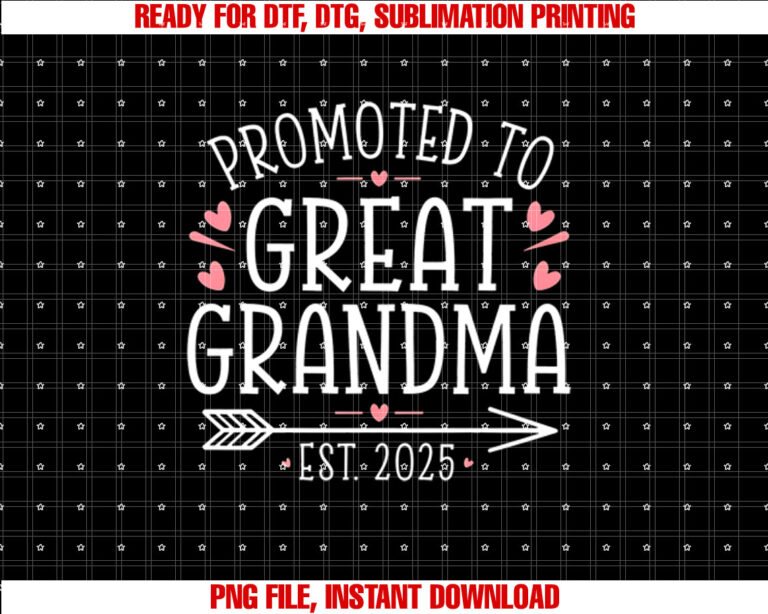 Promoted To Great Grandma Est 2025 First Time New Grandma T-shirt