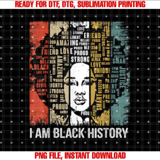 Proud African American Woman Afro I Am History T-shirt