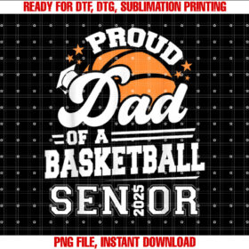 Proud Dad of a 2025 Senior Basketball Graduation T-shirt