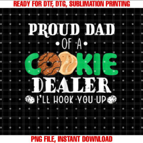 Proud Dad of a Cookie Dealer Troop Leader Birthday Party T-shirt