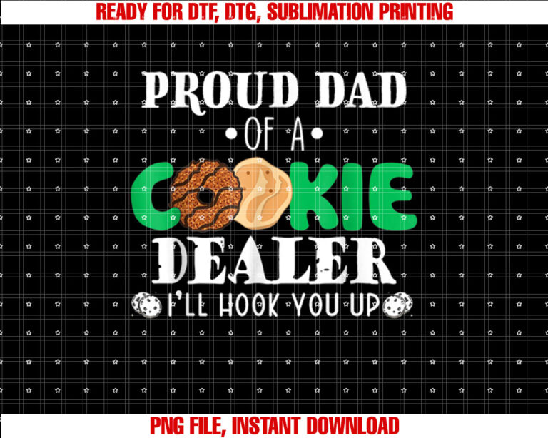 Proud Dad Of A Cookie Dealer Troop Leader Birthday Party T-shirt