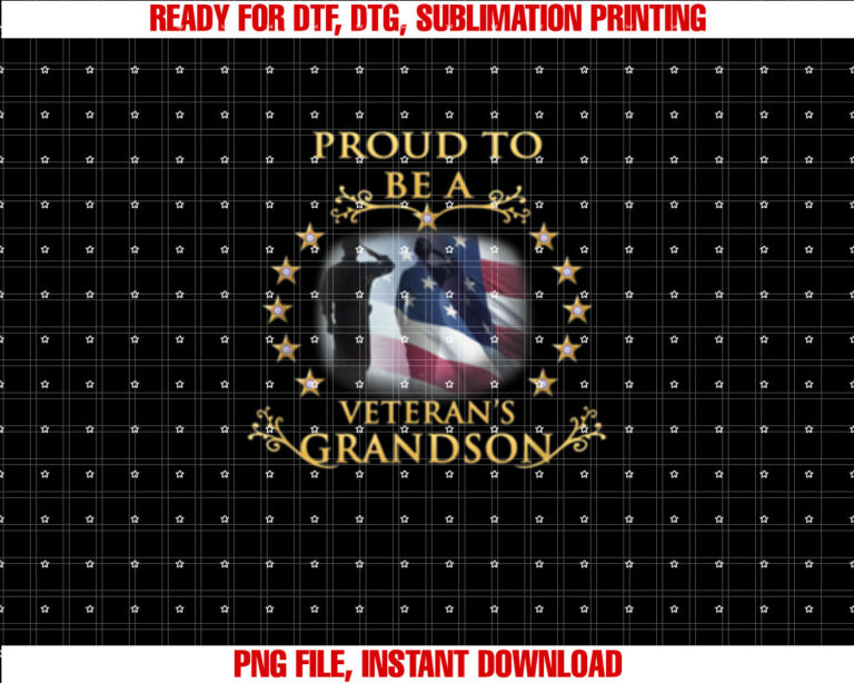 Proud Grandson of a Veteran Thank you Veterans Day T-shirt