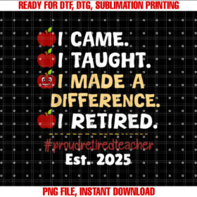 Proud Retired Teacher 2025 Retirement 2025 Teacher Men Women T-shirt