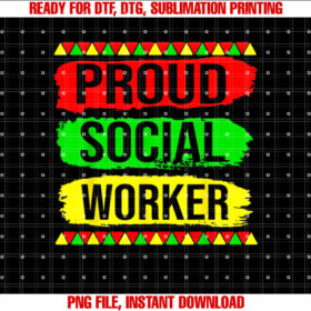 Proud Social Worker History Month Pride African Gifts T-shirt
