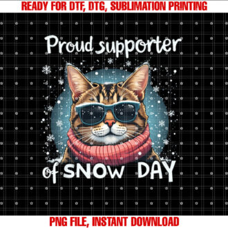 Proud Supporter Of Snow Days for Cat Lovers Winter Vibes T-shirt