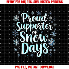 Proud Supporter of Snow Days Funny Xmas Holiday Teacher T-shirt