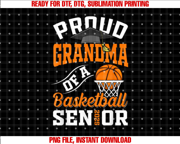 Proud grandma of a basketball Senior class of 2025 graduate T-shirt