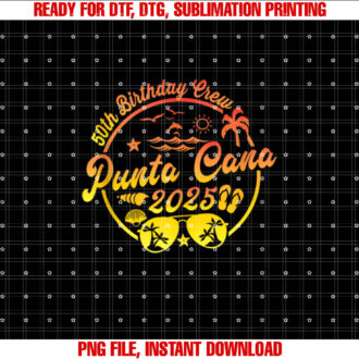 Punta Cana 50th Birthday Crew 2025 Vacation 50 Years Old T-shirt