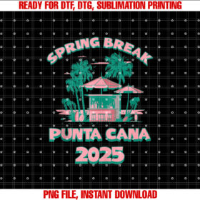 Punta Cana Spring Break 2025 Family Vacation Beach Vintage T-shirt