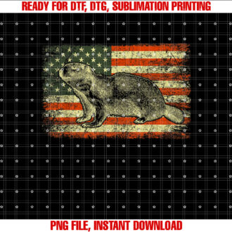Punxsy Phil American Flag Groundhog Day T-shirt