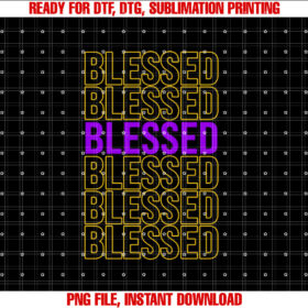 Purple and Golds Blessedgold Purple Color Graphic T-shirt