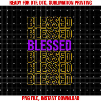 Purple and Golds Blessedgold Purple Color Graphic T-shirt