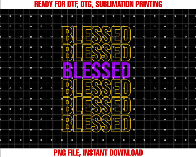 Purple and Golds Blessedgold Purple Color Graphic T-shirt
