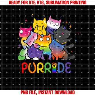 Purride Cat Pride Ally LGBT Rainbow Animal Lovers Women Kids T-shirt