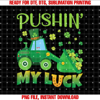 Pushing My Luck Tractor Truck St Patricks Day Toddler Boys T-shirt