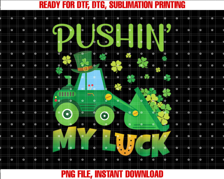 Pushing My Luck Tractor Truck St Patricks Day Toddler Boys T-shirt