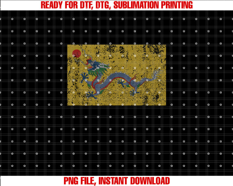 Qing Dynasty Flag Chinese Empire Dragon China T T-shirt