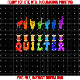 Quilter Asl Sign Language Quilting Sewing Lover T-shirt