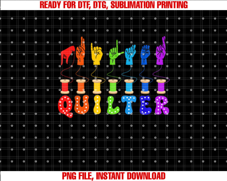 Quilter ASL Sign Language Quilting Sewing Lover T-shirt