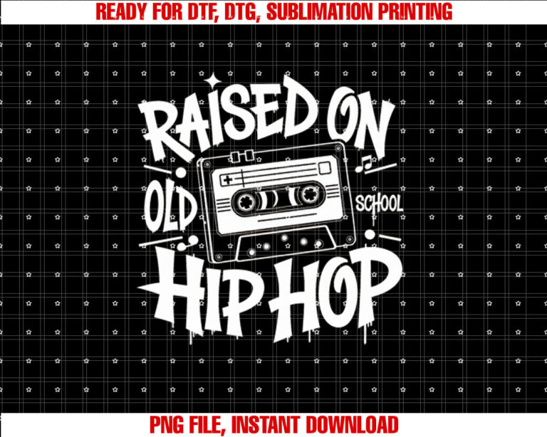 RAISED ON OLD SCHOOL Graffiti Rap HIP HOP Cassette T-shirt
