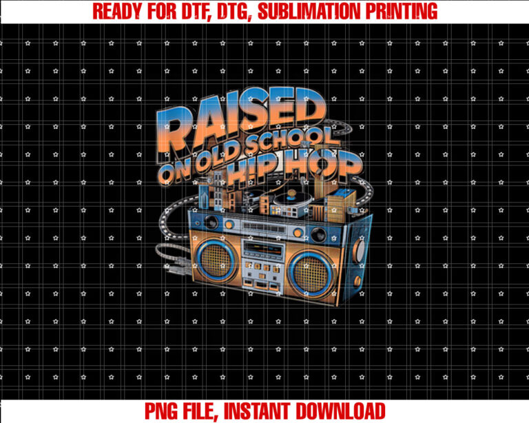 RAISED ON OLD SCHOOL HIP HOP Cassette Graffiti Rap T-shirt
