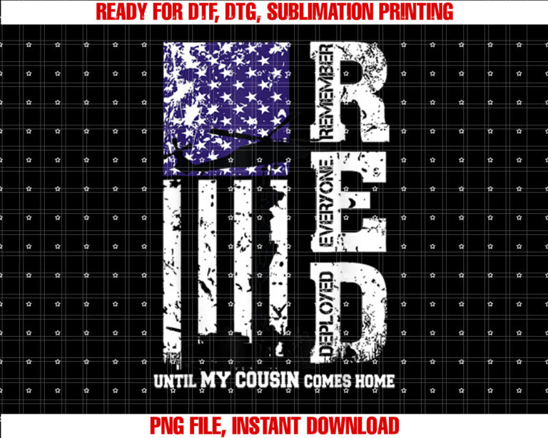 RED Friday Until My Cousin Comes Home Remember Deployed T-shirt