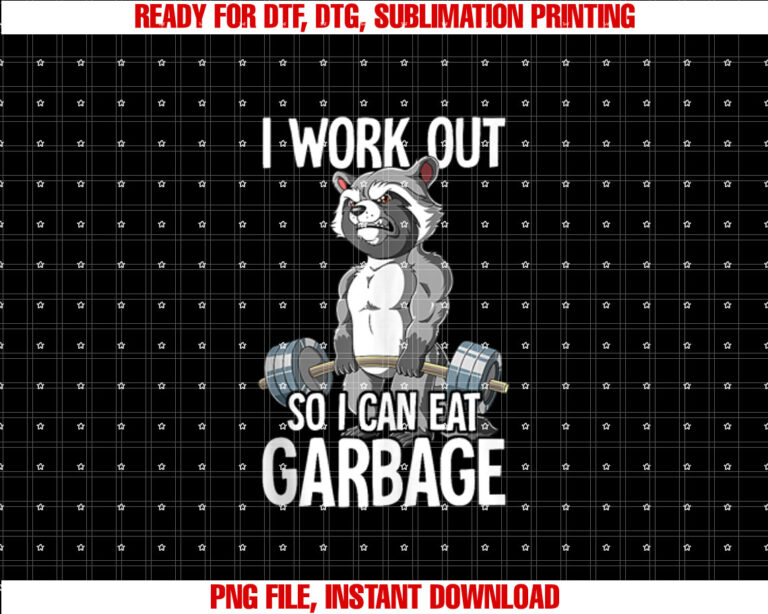Raccoon Gym Weight Training I Work Out So I Can Eat Garbage T-shirt