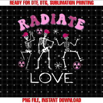 Radiate Love Skeleton Radiology Technologist Valentines Day T-shirt