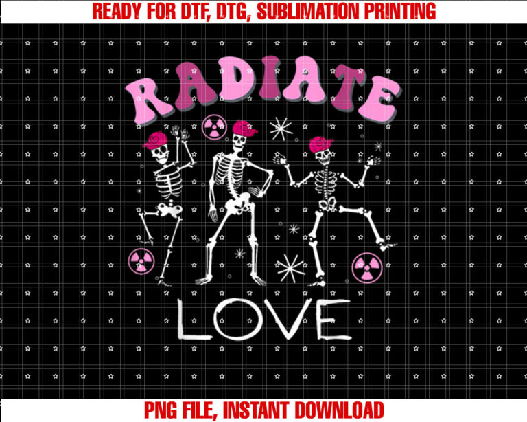 Radiate Love Skeleton Radiology Technologist Valentines Day T-shirt