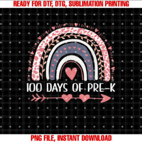 Rainbow 100 Days of Prek 100th Day T-shirt