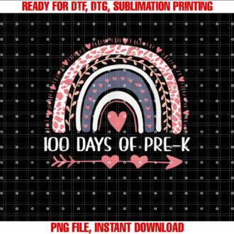 Rainbow 100 Days Of PreK 100th Day T-shirt