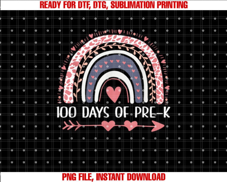 Rainbow 100 Days Of PreK 100th Day T-shirt