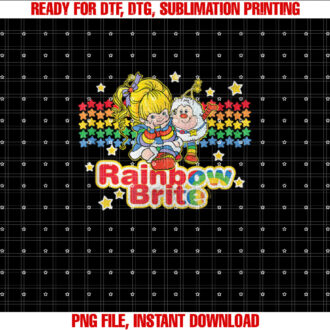 Rainbow Brite Sprite Vintage Star Stripes Distressed T-shirt