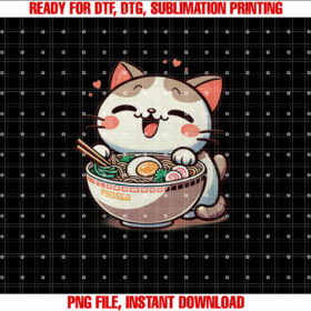 Ramen Cat Kawaii Anime Cat Ramen Lover Sweet T-shirt