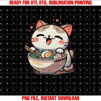 Ramen Cat Kawaii Anime Cat Ramen Lover Sweet T-shirt