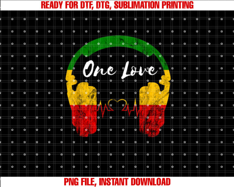 Rasta Reggae Music Headphone Rastafari One Pride Love T-shirt